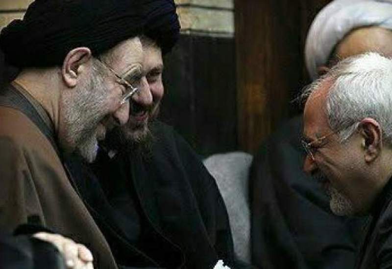 جلسه انتخاباتی ظریف با خاتمی و سیدحسن خمینی