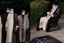 اقامه نماز رهبر انقلاب بر پیکر آیت‌الله حسن‌زاده آملی + تصاویر