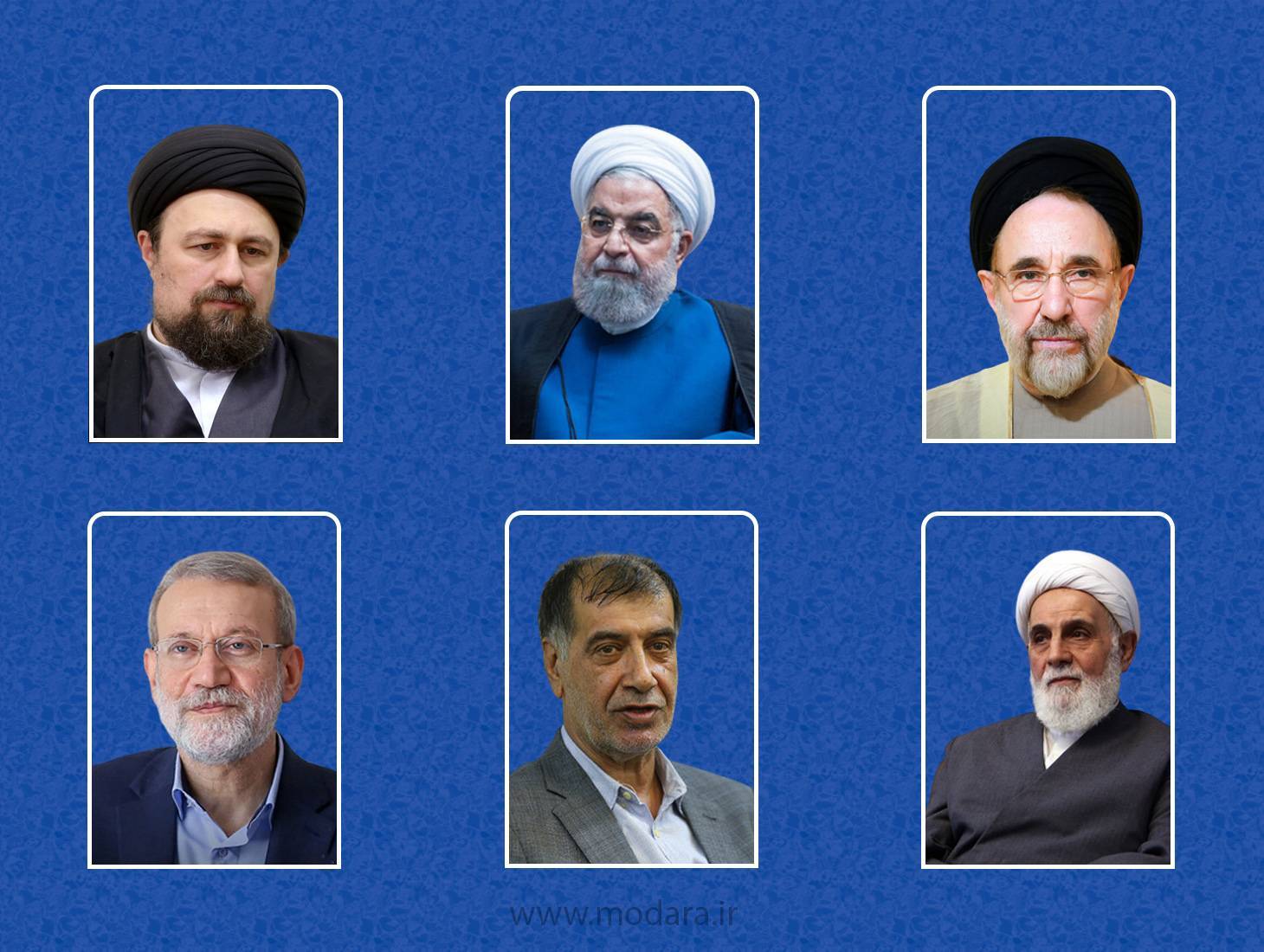 خاتمی روحانی ناطق نوری لاریجانی خمینی