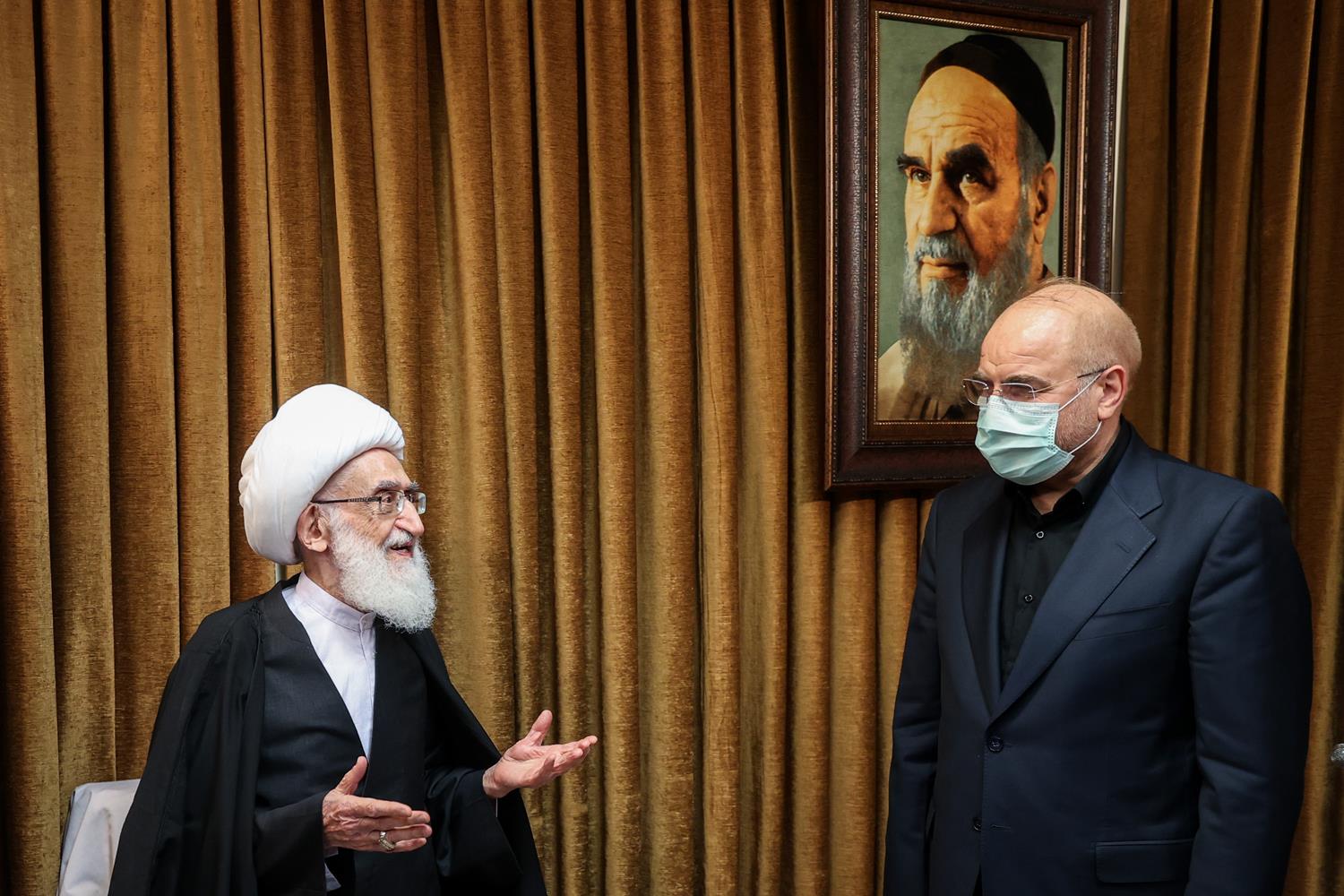 آیت الله نوری همدانی در دیدار با قالیباف رئیس مجلس