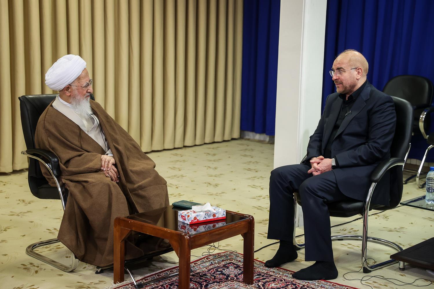 حضرت آیت الله جوادی آملی در دیدار آقای محمدباقر قالیباف رییس مجلس شورای اسلامی