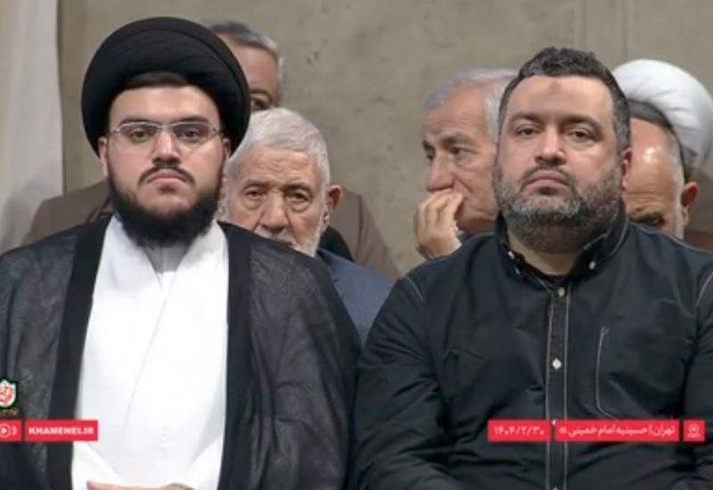 تصاویر| حضور فرزندان شهید سید حسن نصرالله در مراسم بزرگداشت شهدای خدمت در تهران