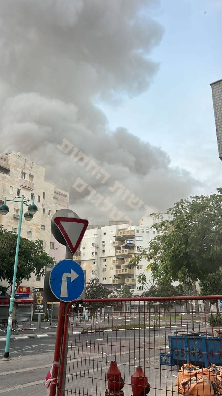 تصویری از محل اصابت موشک‌ها به جنوب اسرائیل