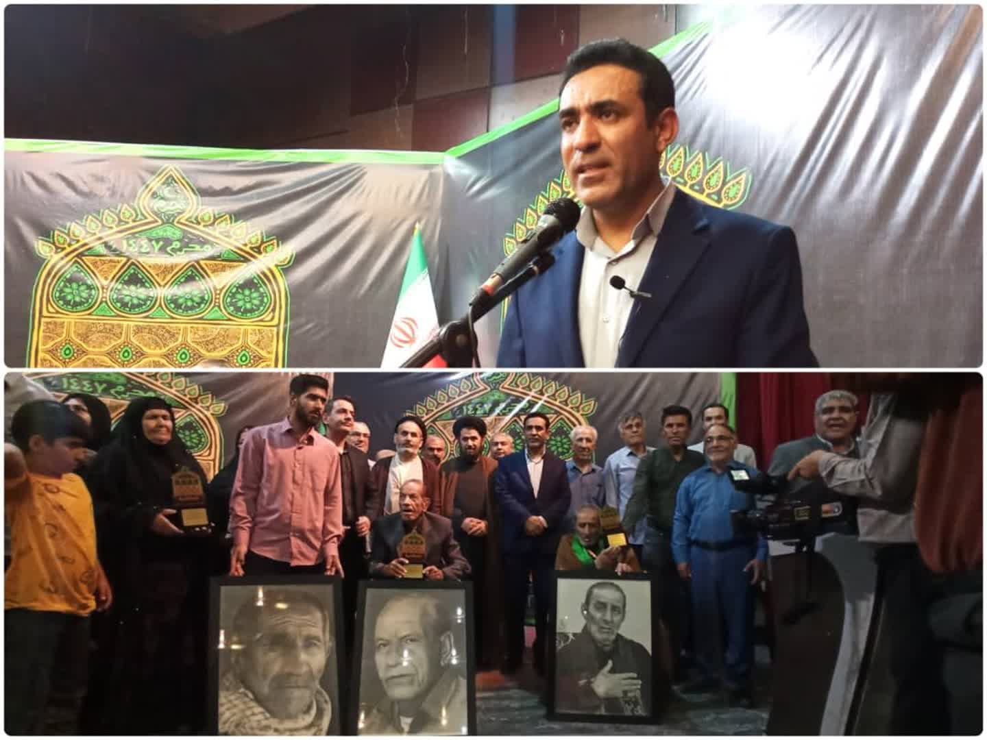 آیین نکوداشت سه تن از پیرغلامان حسینی در شهر دهدشت / درخشان: پیرغلامان حسینی، سرمایه‌های بی‌ادعای فرهنگ عاشورا