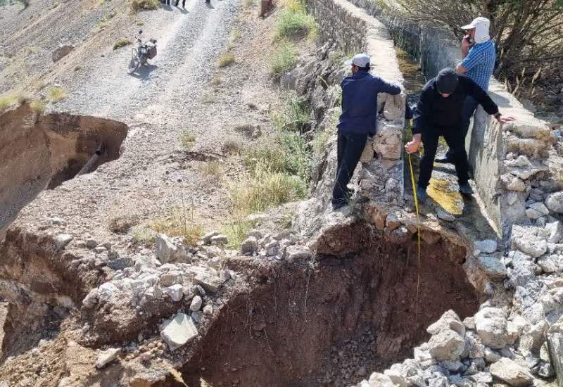 خسارات زلزله به زیرساخت های روستای کوخدان شهرستان دنا + تصاویر