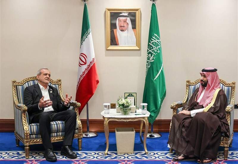 دیدار محمد بن سلمان و مسعود پزشکیان در دوحه