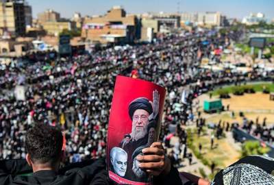 تصاویر | تشییع پیکر رهبر شهید انقلاب در نجف -1  